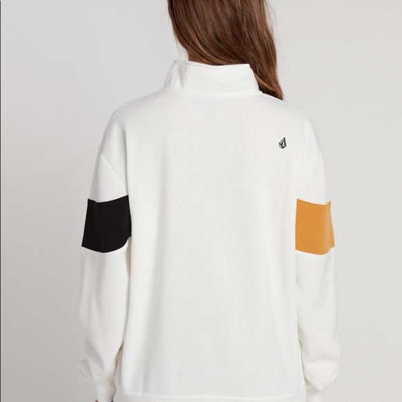 Volcom Short Stacy pullover Hoodie - Star White - Picture 2 of 5